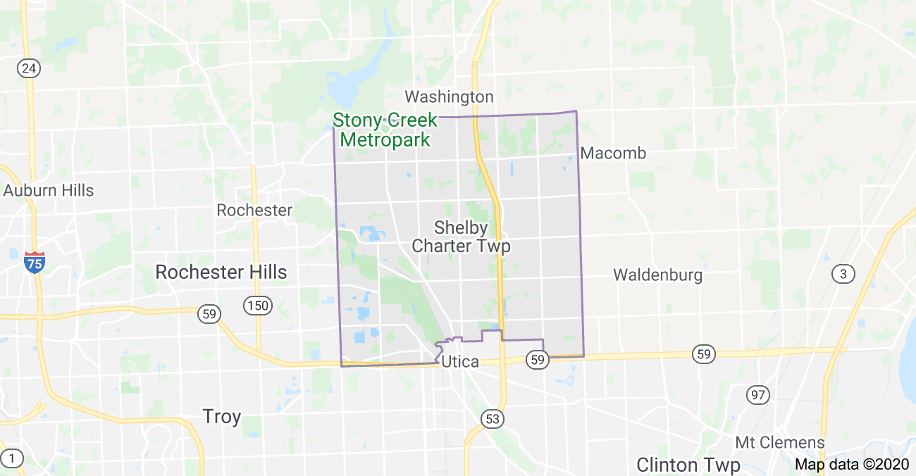 map of shelby township, michigan