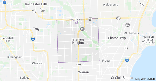 map of sterling heights, michigan